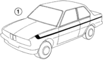51141935500 - Body: Stripe Tape for BMW: 633CSi, 635CSi, M6 Image