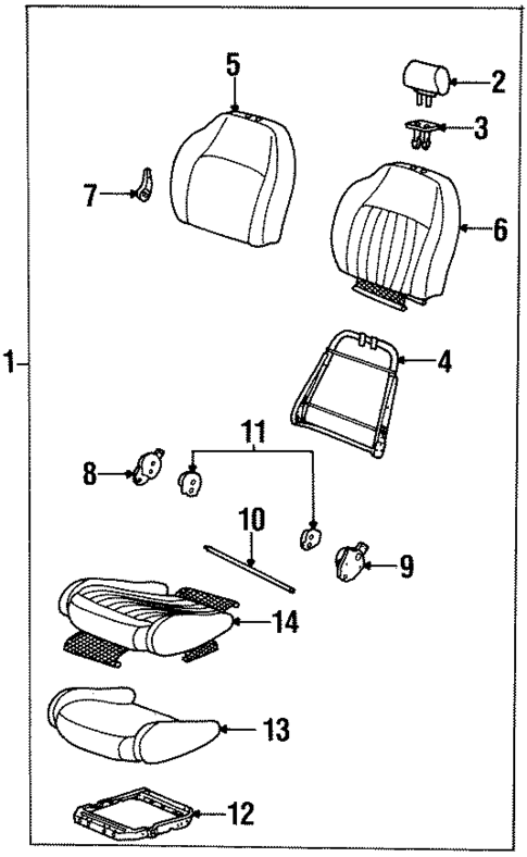 Front Seat Components for 2001 Saturn SC2 #0