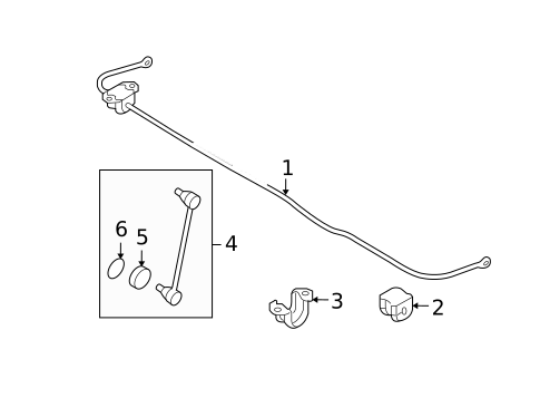 Stabilizer Bar & Components for 2009 Hyundai Tucson #1