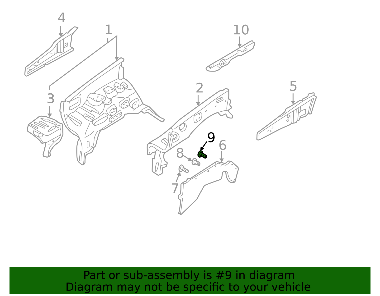 1998-2004 Nissan Radiator Support Splash Shield Clip 76876-W5000 ...
