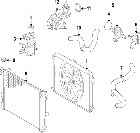 Radiator & Components for 2021 Toyota Venza #1