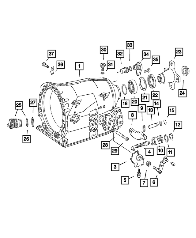 5117849AA - NAG1; W5A380; 5-Speed; Automatic Transmission: Transmission Housing for Dodge: Sprinter 2500, Sprinter 3500 Image