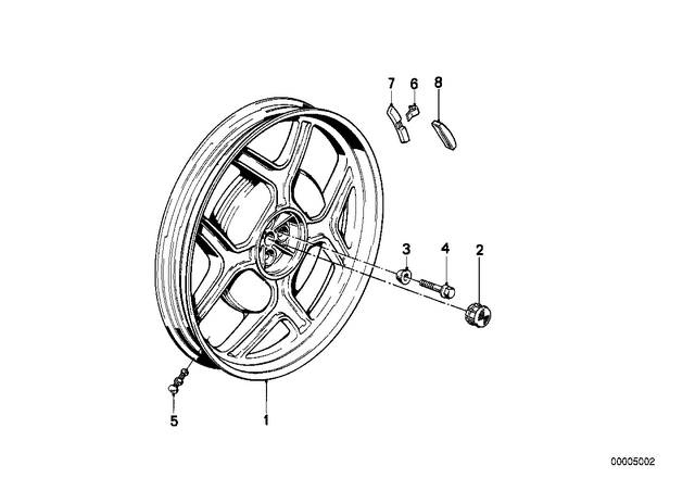 36311452114 - : Wheel Bolt for BMW-Motorrad Image
