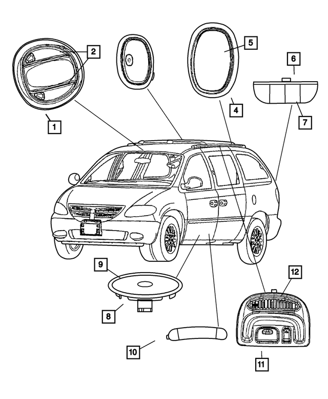 « SH74BD1AC – Electrical : Assistance Poignee, Côté Droit pour Mopar Image »