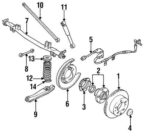 Rear Brakes for 1994 Mitsubishi Diamante #1