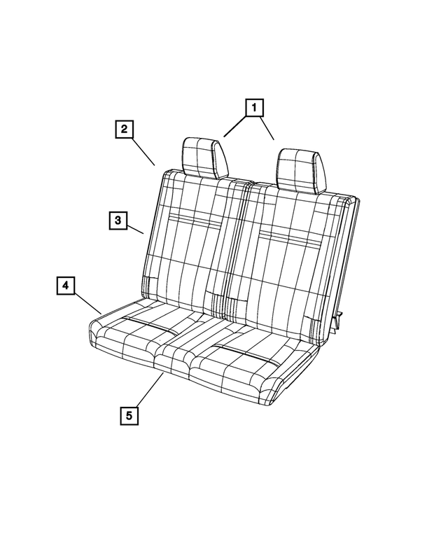 1UN40XR4AA - Interior Trim: Rear Headrest for Mopar Image