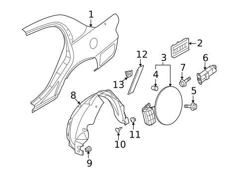 Exterior Trim - Quarter Panel for 2007 Kia Amanti #0