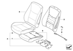 52106978862 - : Cover Backrest Leather Right for BMW Image