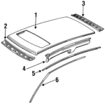72420SM4003 - Body: Drip Rail for Honda: Accord Image