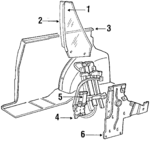4336010 - Electrical: Window Regulator for Chrysler: E Class, Executive Limousine, Executive Sedan, Laser, LeBaron, New Yorker, Town &amp; Country | Dodge: 600, Aries, Daytona, Lancer Image