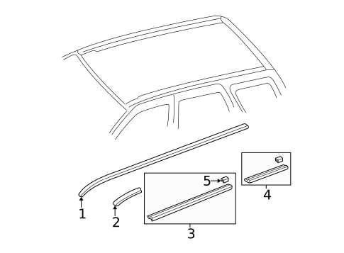 Exterior Trim - Roof for 2004 Nissan Pathfinder #0