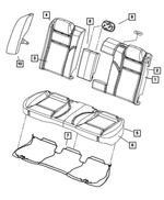 1XL47DX9AA - Interior Trim: Rear Seat Back Cover for Dodge: Charger Image
