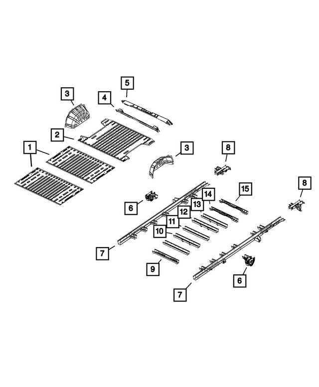 68590252AA - Body Sheet Metal Except Doors: Rear Floor Pan for Mopar Image image