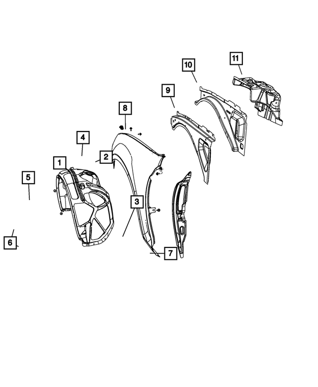 68043210AD - Body Sheet Metal Except Doors: Blocker Foam, Right for Mopar Image