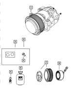 5264454 - Air Conditioners and Heaters: A/c Clutch Snap Ring Kit for Chrysler: 200, 300, 300M, Aspen, Concorde, Pacifica, Sebring, Town &amp; Country, Voyager | Dodge: Avenger, Caravan, Challenger, Charger, Dakota, Durango, Grand Caravan, Intrepid, Journey, Magnum, Ram 1500, Ram 2500, Ram 3500, Viper | Jeep: Commander, Grand Cherokee, Liberty, Wrangler | Ram: 1500, 2500, 3500, C/V, Dakota | SRT: Viper Image