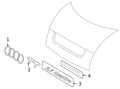Exterior Trim - Lift Gate for 2012 Audi TT RS Quattro #0