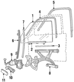 357845202 - Body: Door Glass for Volkswagen: Passat Image