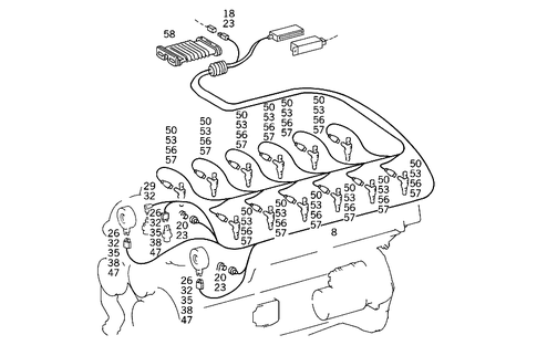 Engine Cable Harness for 1993 Mercedes-Benz 500SEC #0