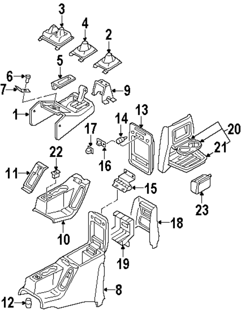 Console for 2000 Isuzu Rodeo #0