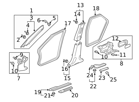 Interior Trim - Pillars for 2007 Honda Accord #0