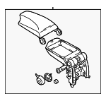 51169110503 - Body: Armrest Assembly for BMW: 1 Series M, 128i, 135i, 135is Image