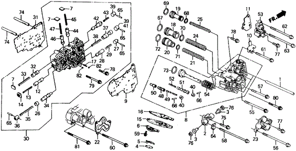AT Secondary Body - Servo Body 2WD for 1991 Honda Civic #0