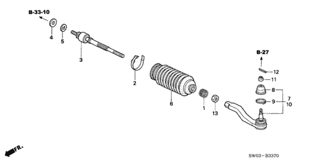 Tie Rod for 2001 Acura NSX #0
