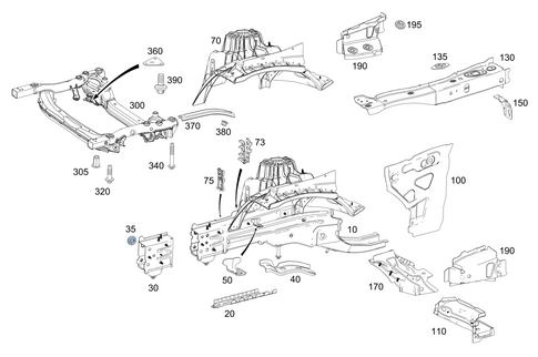 Wheelhouse, Front Subframe for 2022 Mercedes-Benz CLS450 #0