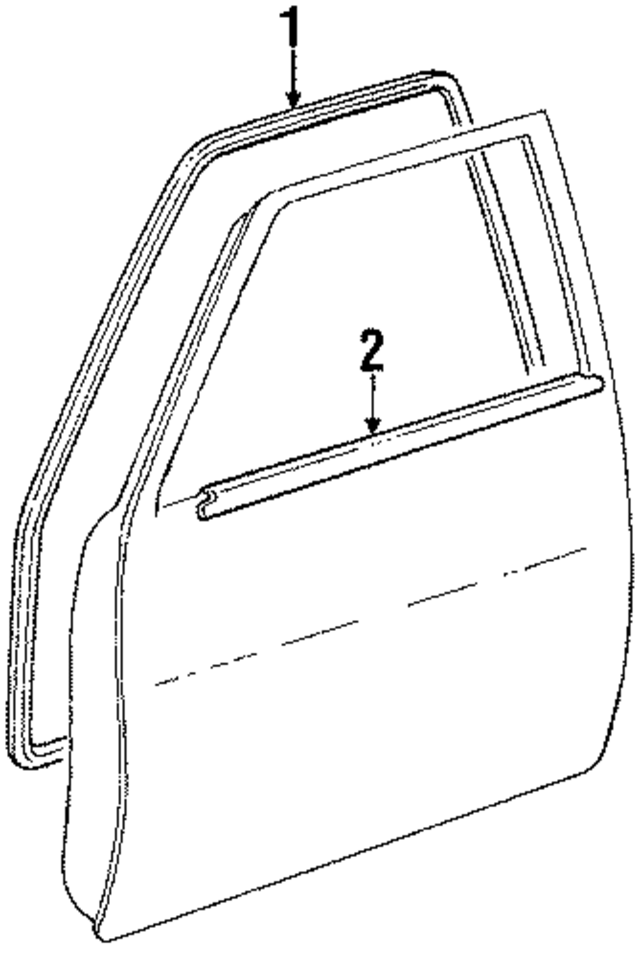 6816089115 - : Weatherstrip,  Front Door Glass,  Outer for Toyota Image