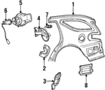 XF1Z54250A06AA - Body: Catch Reinforcement for FORD Image
