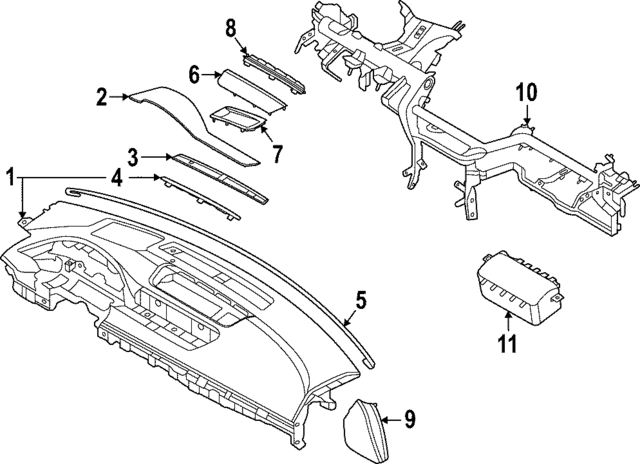 84701T1300NNB - : Dashboard Panel for Hyundai Image