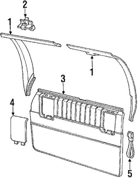 Rear Gate Trim for 1994 Pontiac Trans Sport #0