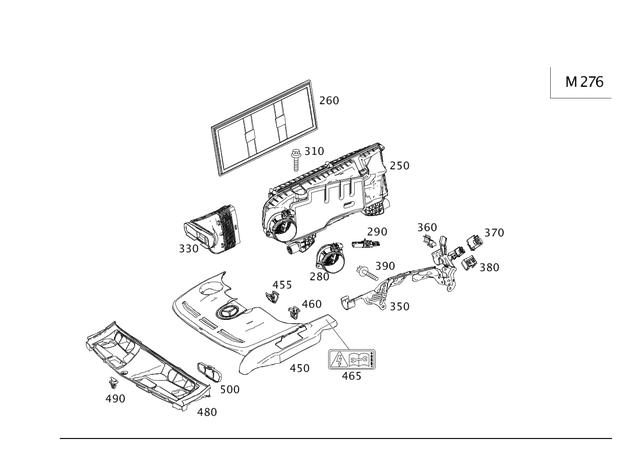 2760901601 - Chassis Sheet Metal Parts/Air Intake: Damping Air Filter for Mercedes-Benz: C300, C350, E350, E400, GLE350, GLK350, ML350, S350, SLK350 Image image