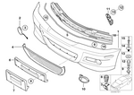 51112695245 - : Trim Cover, Bumper, Primed, Front for BMW Image
