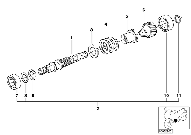 23212345502 - : Gear Wheel - M 94/Z=20 for BMW-Motorrad Image