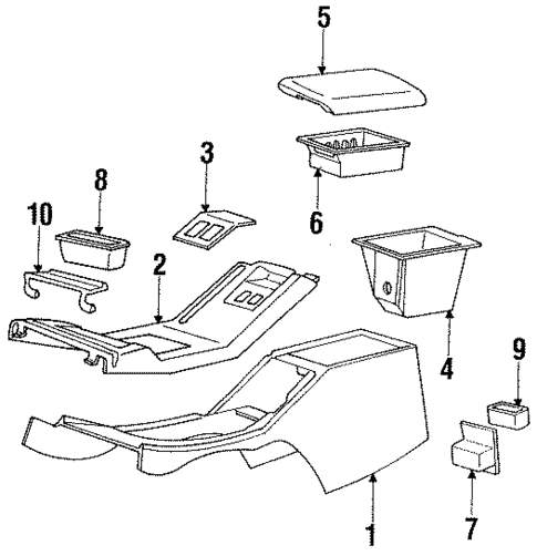 Center Console for 1989 Ford Thunderbird #0