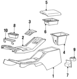 F1SZ63045A36A - Body: Console Body for FORD Image
