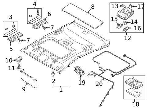 Interior Trim - Roof for 2019 Kia Forte #1