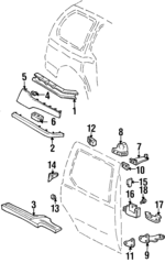XF5Z1225007CA - Body: Rail for Mercury: Villager Image