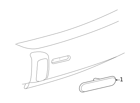 Rear Reflector for 2010 Chevrolet HHR #0