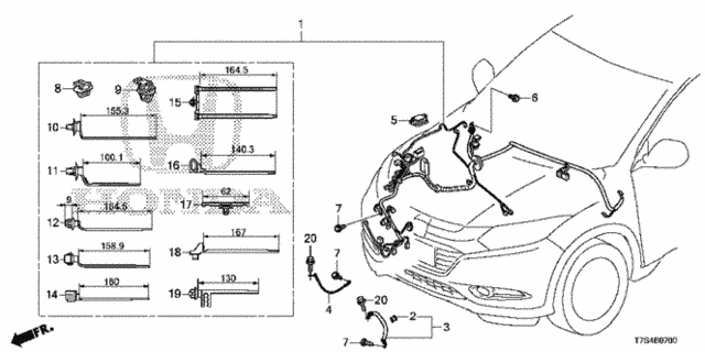 Wire Harness (1) for 2019 Honda HR-V #0