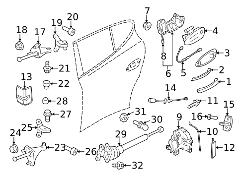Rear Door for 2012 Porsche Panamera #1