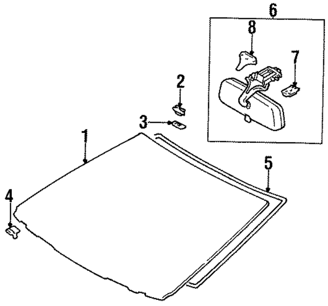 5611530090 - : Back Glass Spacer for Lexus Image