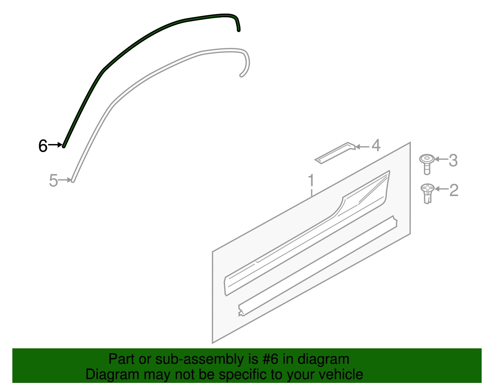 Drip Molding Seal Strip - BMW (51764417075)