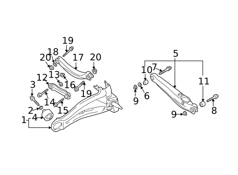 Rear Suspension for 2007 Mitsubishi Lancer #1