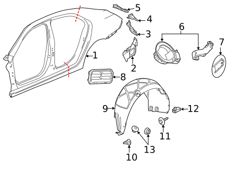 Quarter Panel & Components for 2015 Chevrolet Malibu #0