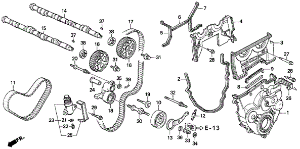 Camshaft - Timing Belt (3) for 1995 Honda Prelude #0