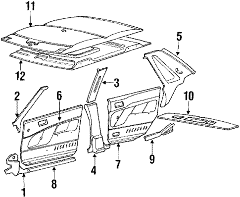 Interior Trim for 1990 Mitsubishi Galant #0