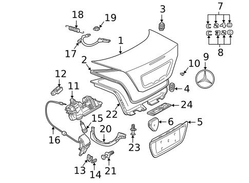 Trunk for 2003 Mercedes-Benz C 230 #0