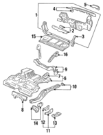 66500SR4A00ZZ - : 1993-1994 Honda Civic - Pkg Tray Panel for Honda: Civic Image